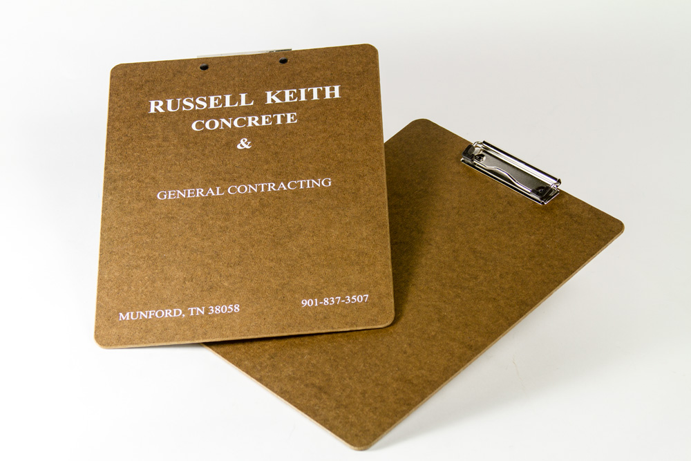 russell keith concrete custom printed clipboard